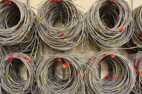 black and red wire roll
